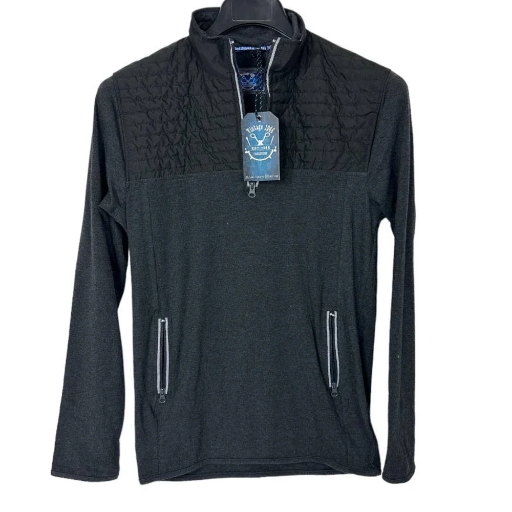 Men’s vintage‎ 1946 1/4 zip Pull Over Gray Size Small